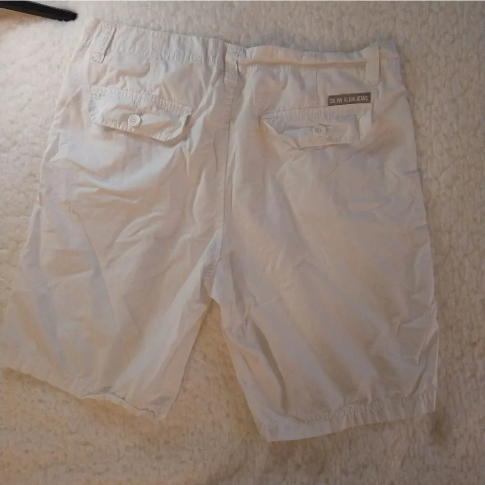 Calvin Klein White Khaki Shorts